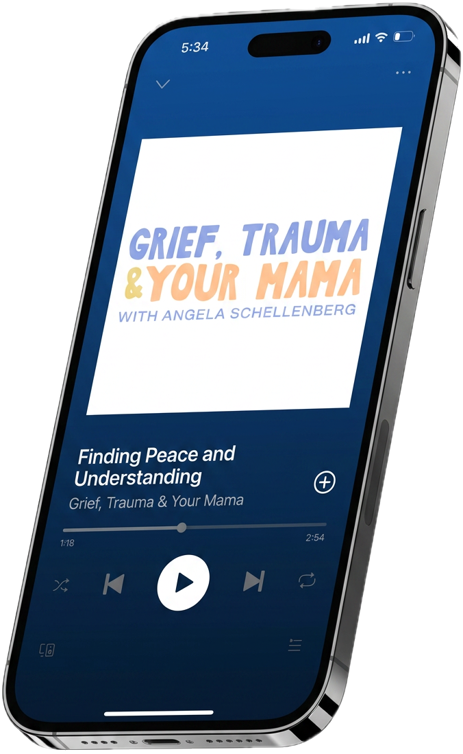 Grief, Trauma & Your Mama on a phone