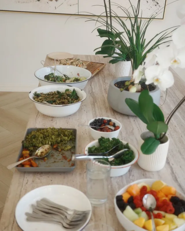 A chef-prepared lunch spread