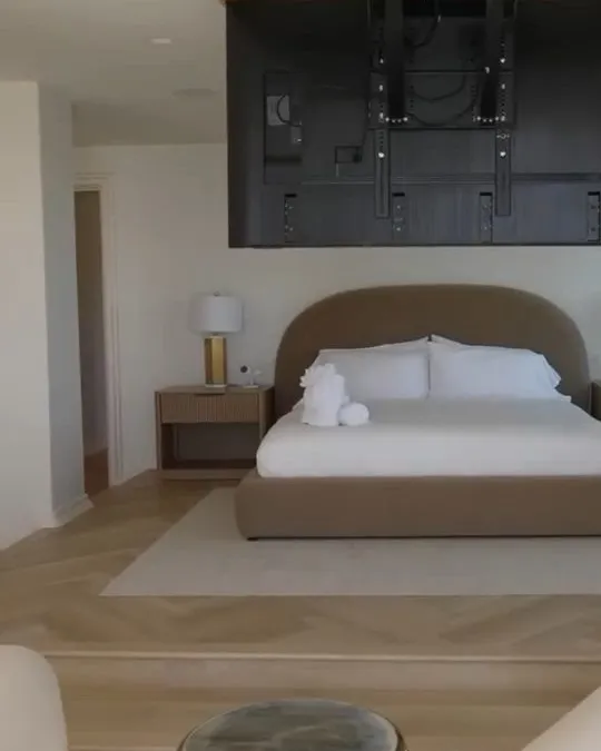 A bedroom at the retreat house