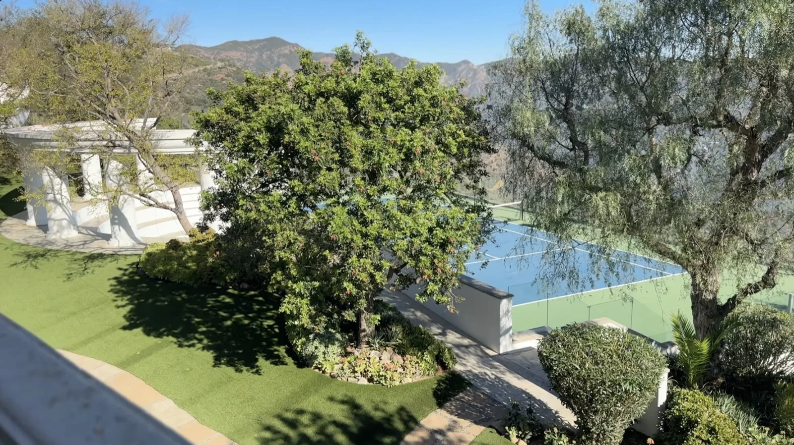 The view from the second bathroom's balcony