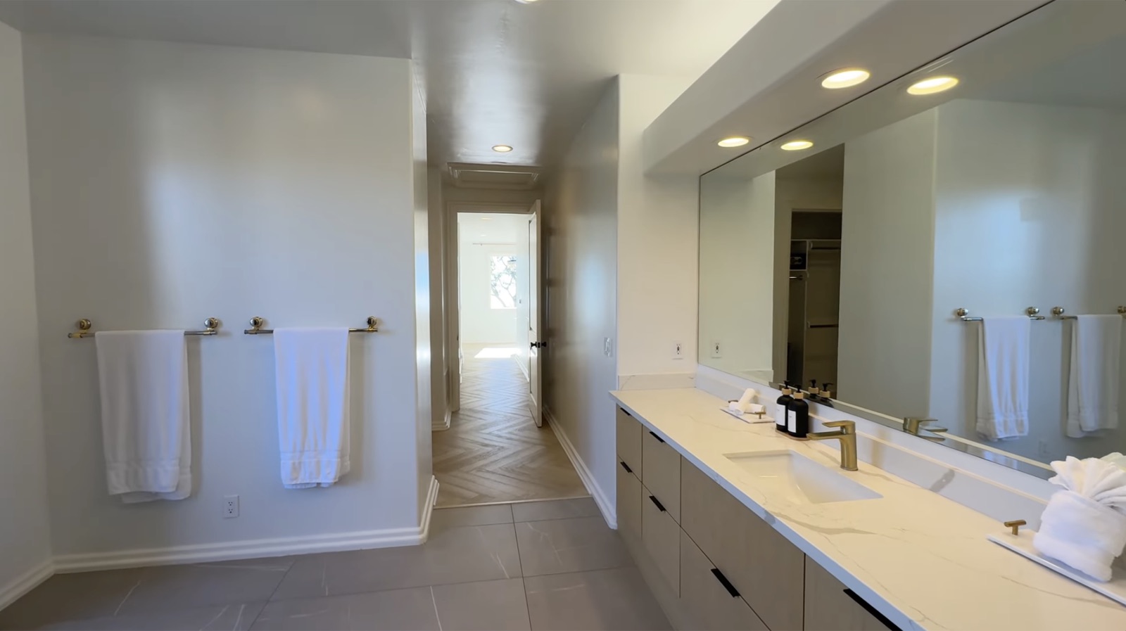 Ensuite bath two, with a double vanity