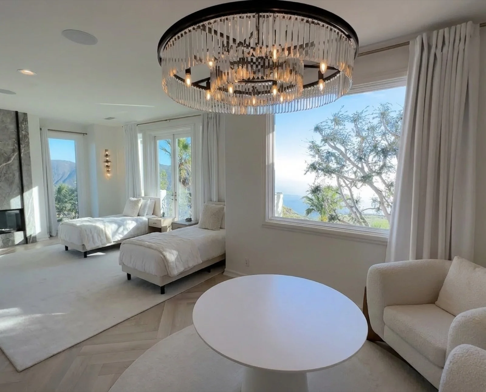 The Master Suite's two twin beds, one for each of the other two guests