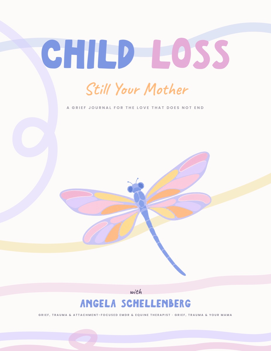 Still Your Mother child loss journal cover with a dragonfly