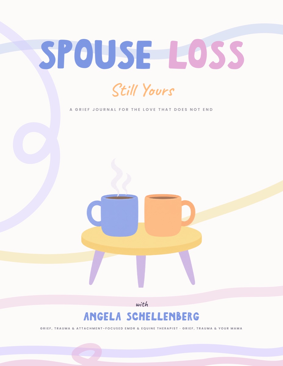 Still Yours spouse loss journal cover with two coffee mugs
